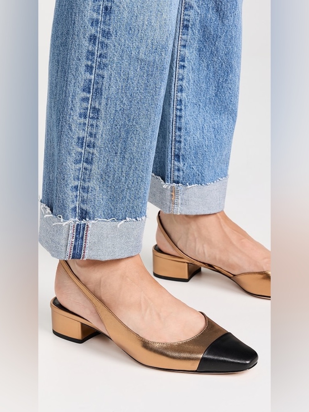 Veronica Beard Cecile Slingbacks Dark Gold Black 5